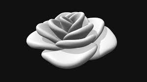 decorative rose flower 3d model by