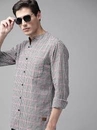 men black white checked cal shirt