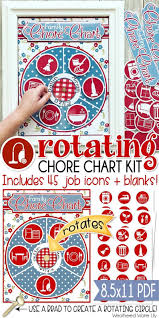 Family Chore Chart Kit Job Chart Rotating Family Chore