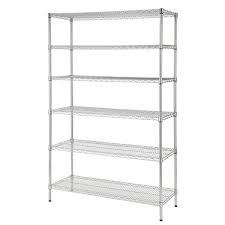 Steel Wire Shelving Unit In Chrome