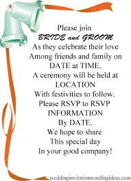 wedding invitation format exles