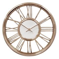 Rose Gold Chrome Round Wall Clock With