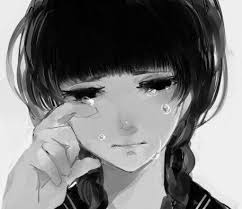 Image result for tranh vẽ cô gái buồn