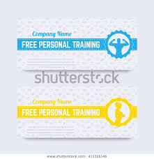 Free Personal Training Gift Voucher Design Stock Vector