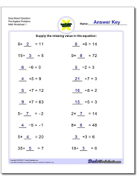 The Pre Algebra Worksheets Provide