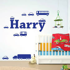 Personalised Name Boys Wall Art Sticker