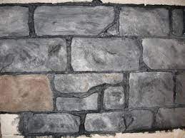 faux stone walls