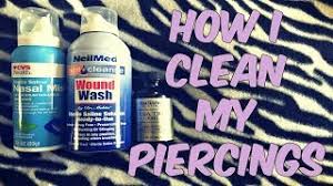 As you have seen, antibiotics, saline solution, as well as chamomile saline solution may be very helpful. How I Clean My Piercings Daith Conch Tragus Youtube