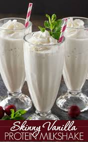 skinny vanilla protein milkshake the