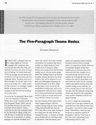 author elizabeth rorschach frame what are the constraints of constraints of teaching the five paragraph essay rorschach argues that its preset format can lull students into nonthinking conformity and questions