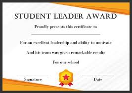 Student Leadership Certificate 10 Best Student Leadership