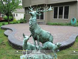 Willow Garden Animals Deer Statues