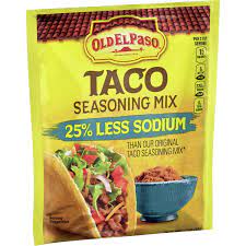 old el paso taco seasoning 25 less