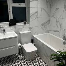 Place White Marble Effect Wall Tiles