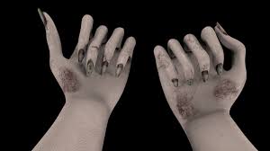 zombie hands rigged 3d model 35