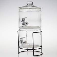 double glass drink dispenser with
