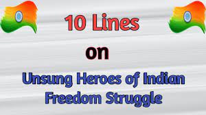 10 lines on Unsung heroes of Freedom Struggle postcard |Postcard writing on Unsung  heroes of Freedom - YouTube
