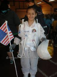 homemade astronaut costume in honor of