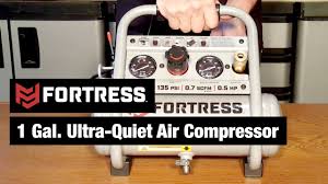 Harbor freight carries top quality air compressor and inflators from fortress and mcgraw, and central pneumatic. Fortress 1 Gal Ultra Quiet Air Compressor Youtube