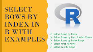select rows by index in r with exles