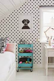polka dots wallpaper for white bedrooms