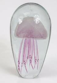 dark hand made 6 jelly fish pink color