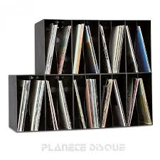 black plastic storage box for vinyl records