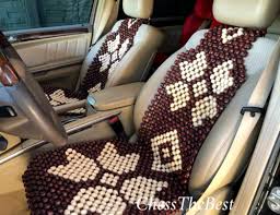 Bead Seat Cover 2 Pcs Wood Beads Car