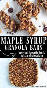 maple syrup granola bars with dried