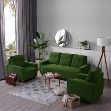 yolo 3 1 1 seater green color sofa