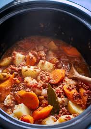 crock pot ground beef stew recipe with