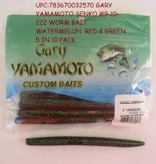 Gary Yamamoto Senko 9 10 222 Worm Bait Watermelon Red