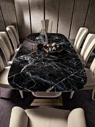 Table With Marble Effect Glass Top