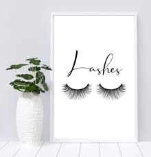 lashes beauty salon wall art printable