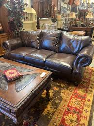bernhardt leather sofa c 2114 bidding