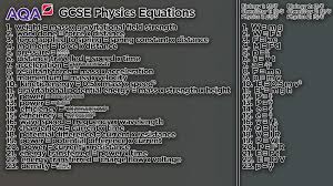 Aqa Physics Equations Physics Formulas