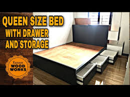 Queen Size Bed Na May Storage At Drawer