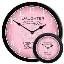 Girls Wall Clock Pink Girls Clock