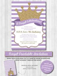 Princess Party Invitations Purple Gold Glitter In 2019