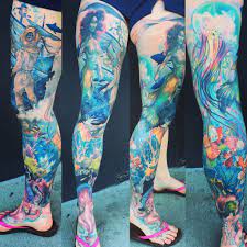 Aqua tattoo sleeve