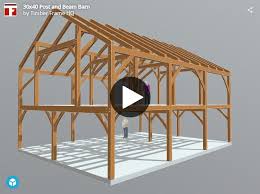 30 40 Post And Beam Barn Plan Timber