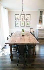 If the dining table were turned 90 degrees you would gain space in the eating area of the room as joanna may be using a very different range than is installed and used in her personal home. 49 New Ideas For Farmhouse Kitchen Decor Joanna Gaines Light Fixtures Modern Farmhouse Dining Farmhouse Style Dining Room Farmhouse Dining Room Table