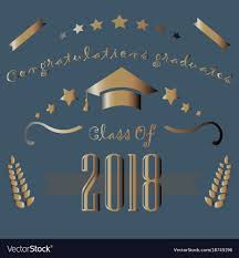 Congratulations Graduates Of Year 2018 Royalty Free Vector