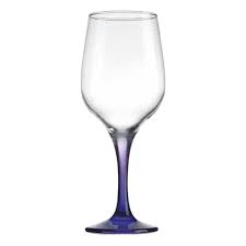 Tri Color Stemmed Wine Glasses 15 5oz