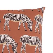 hton bay march of zebra russet square outdoor throw pillow 2 pack