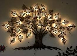 Iron Tree Wall Decor With Led Lights