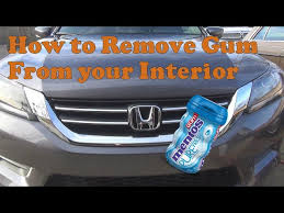 remove gum from your car interior
