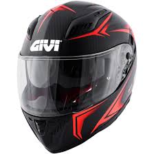 Givi 40 5 X Carbon Matt Grey Neon Red Helmet