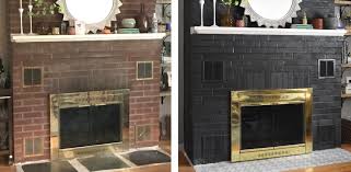 Diy Painted Brick Fireplace Jenna