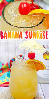 banana sunrise banana rum punch the